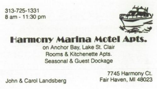 Harmony Motel - 1993 Yearbook Ad